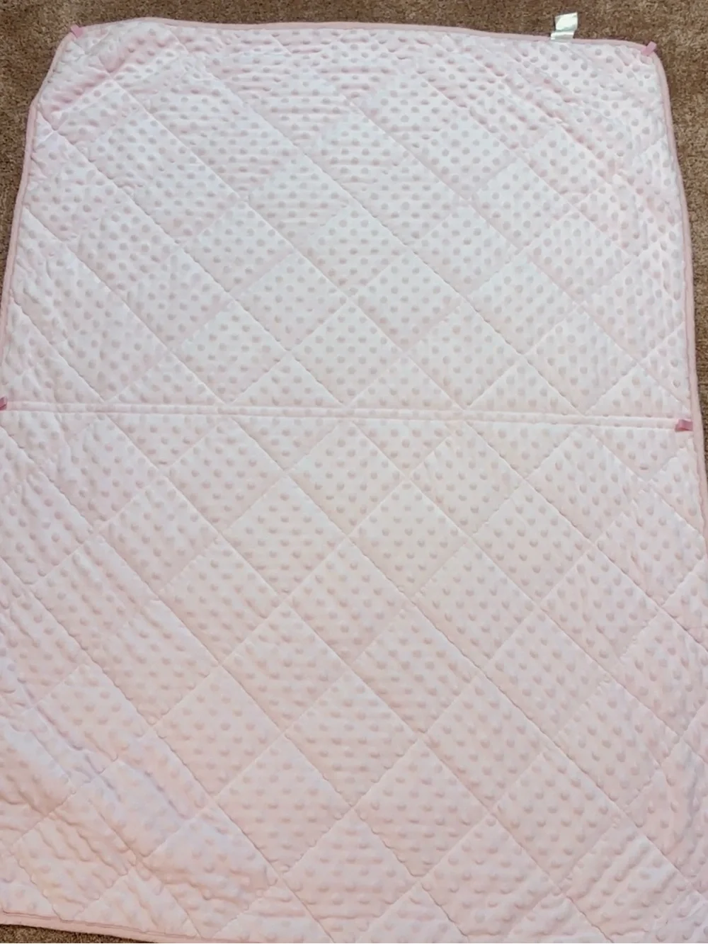 Pink Minky Cotton Sensory Weighted Blanket 3 lbs Kids washable